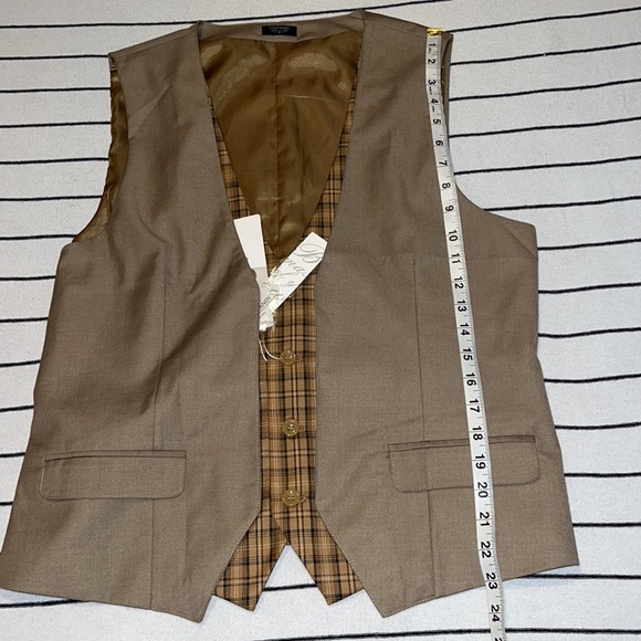 Coofandy Layered Plaid Dress Suit Vest Mens Size Medium Womens large - Picture 10 of 12